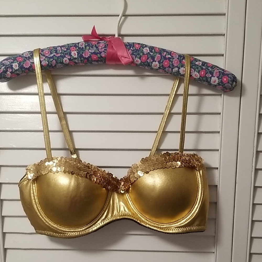 Forplay Gold Sequin Bra